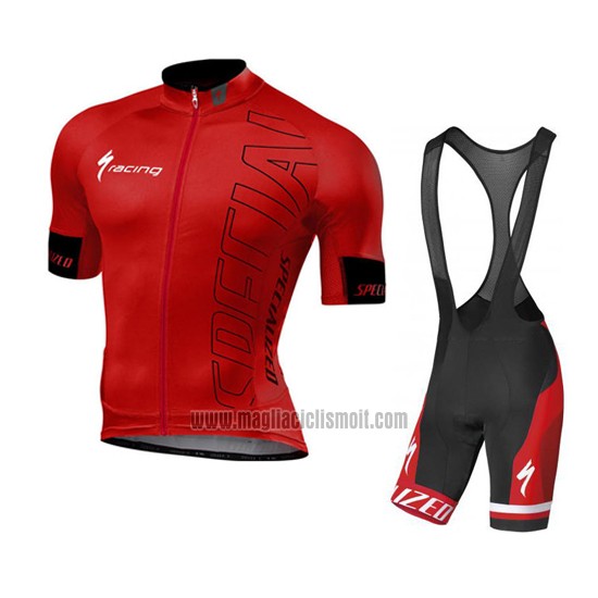 2016 Abbigliamento Ciclismo Specialized Rosso e Nero (2) Manica Corta e Salopette